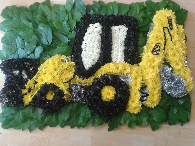 JCB funeral tribute