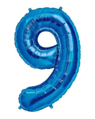 Foil number 9 balloon