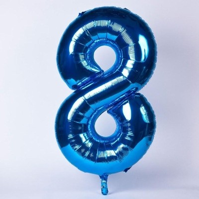 Foil number 8 balloon