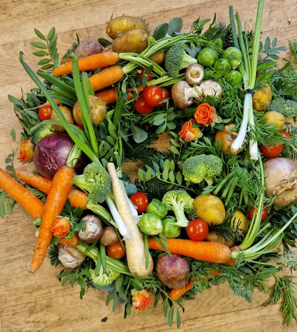 vegetable wreath