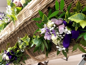 Wicker Coffin Garland