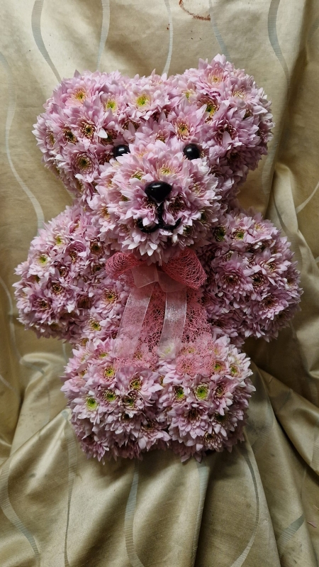 3D floral teddy bear