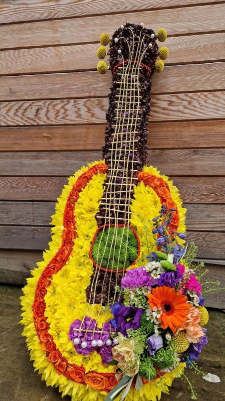 Colourful acoustic Guitar