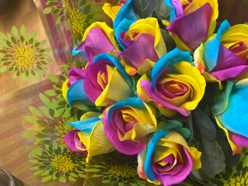 Everlasting Rainbow Rose Bouquet