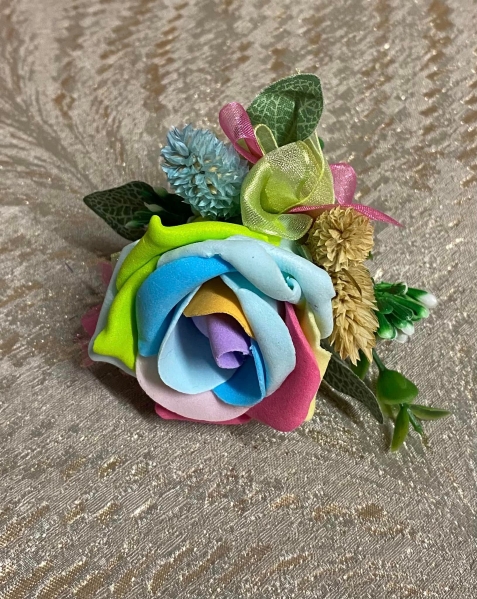 Rainbow Foam Rose