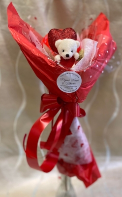 Romantic Balloon Bear Bouquet