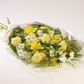 Funeral flowers in Cellophane