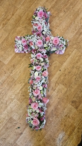 3 ft loose cross in pink