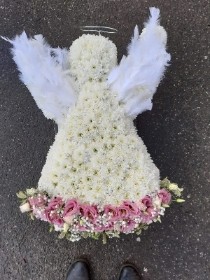 angel tribute with pink skirt