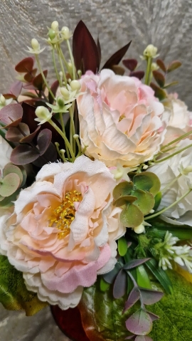 Antique pale pink rose silk bunch