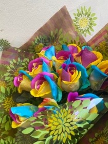 Everlasting Rainbow Rose Bouquet