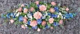 Peach & Blue 5FT coffin spray