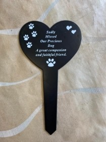 Pet Memorial Heart Picks