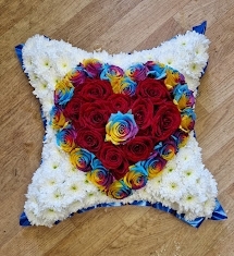 Rainbow Heart cushion