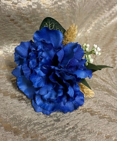 Royal Blue Silk Carnation